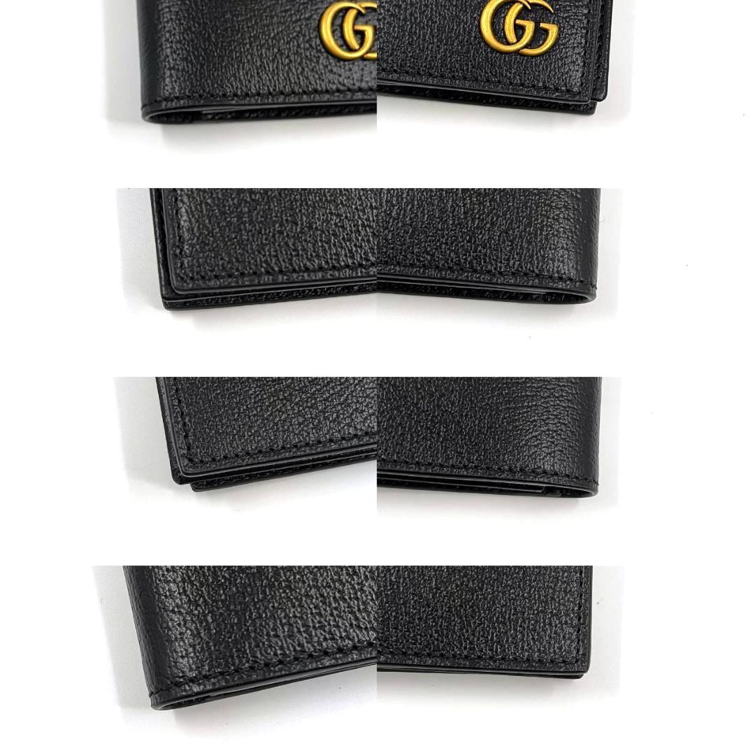 未使用級✨️袋付　グッチ カードケース パスケース 名刺入 GG マーモント 黒