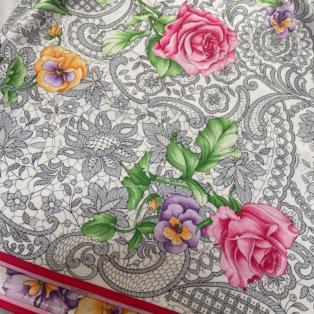 【美品】LEONARD ローズ柄　スカート　セットアップ　M