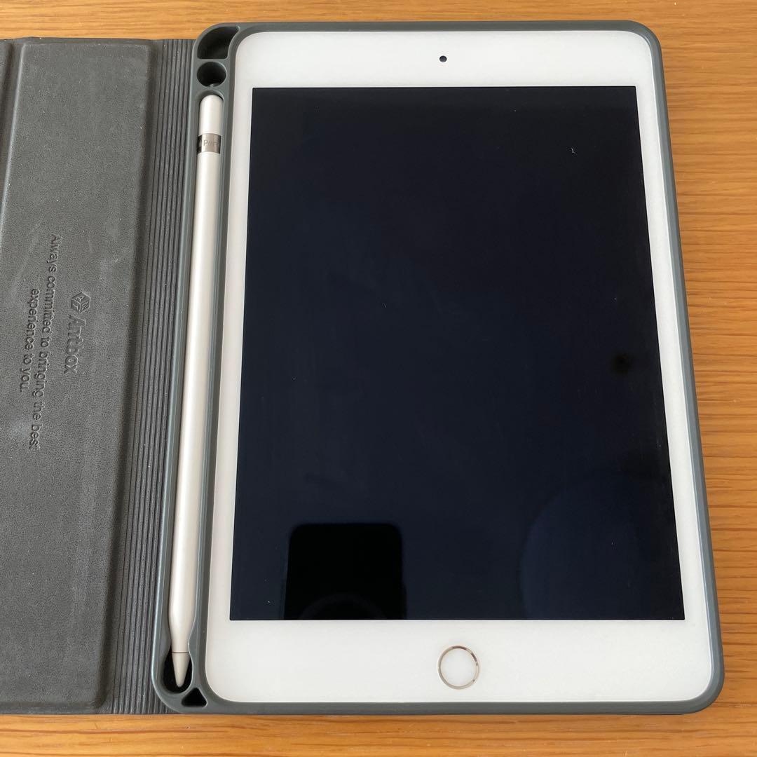iPad mini（第5世代）A2124 Apple Pencil + カバー付