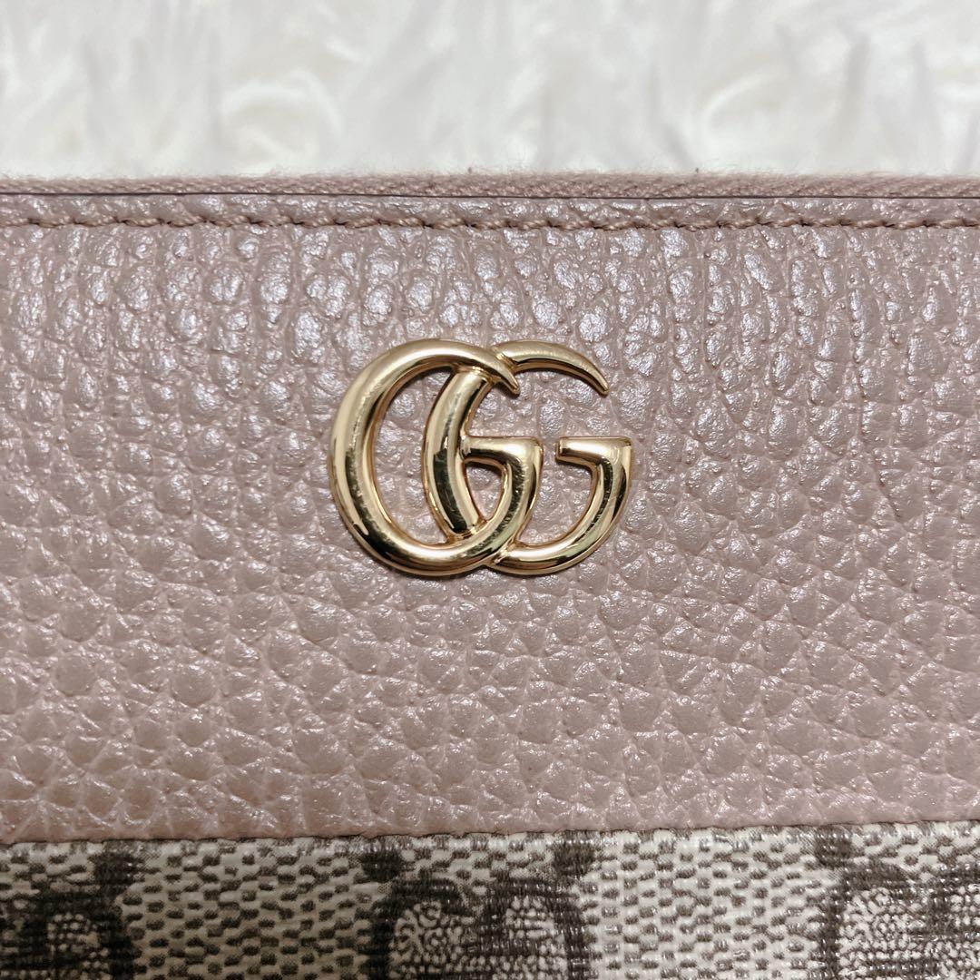 極美品 現行 GUCCI　長財布　マーモント　ラウンドファスナー　GGスプリーム