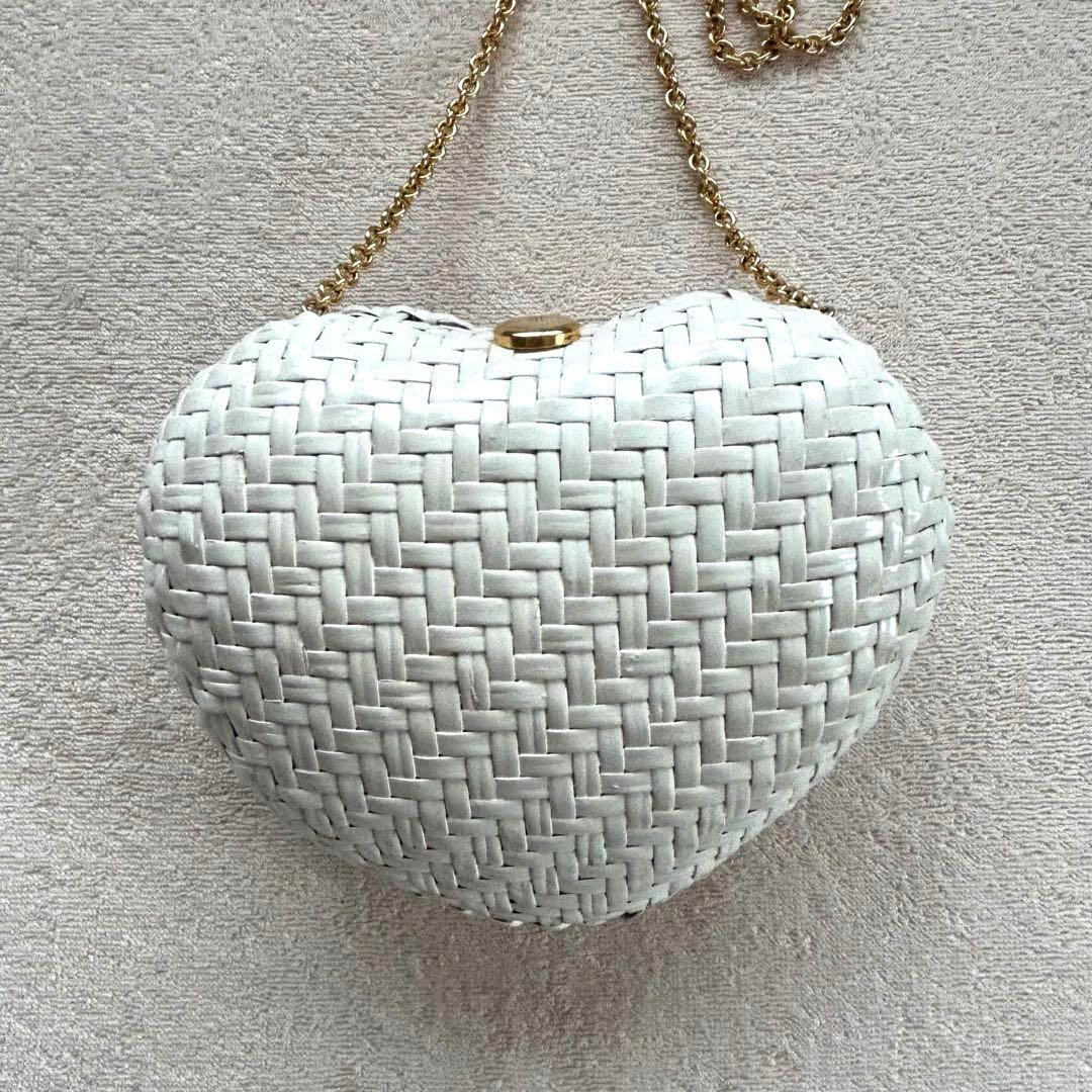 クレージュ かごバッグ Courreges チェーン ショルダー バッグ ハート