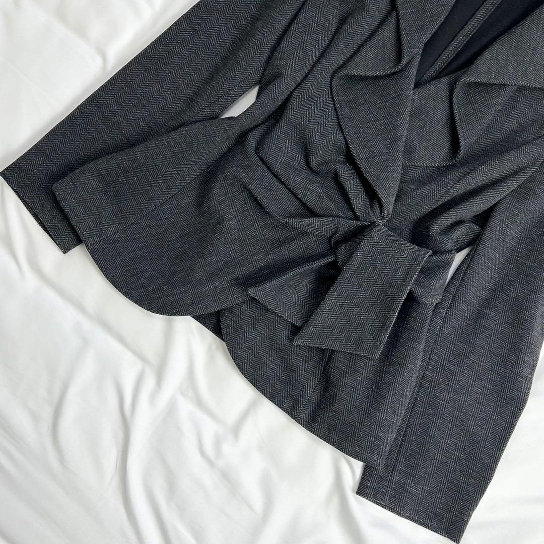 美品　アルマーニコレツィオーニ　ヘリンボーン　デザインリボン　セット　40