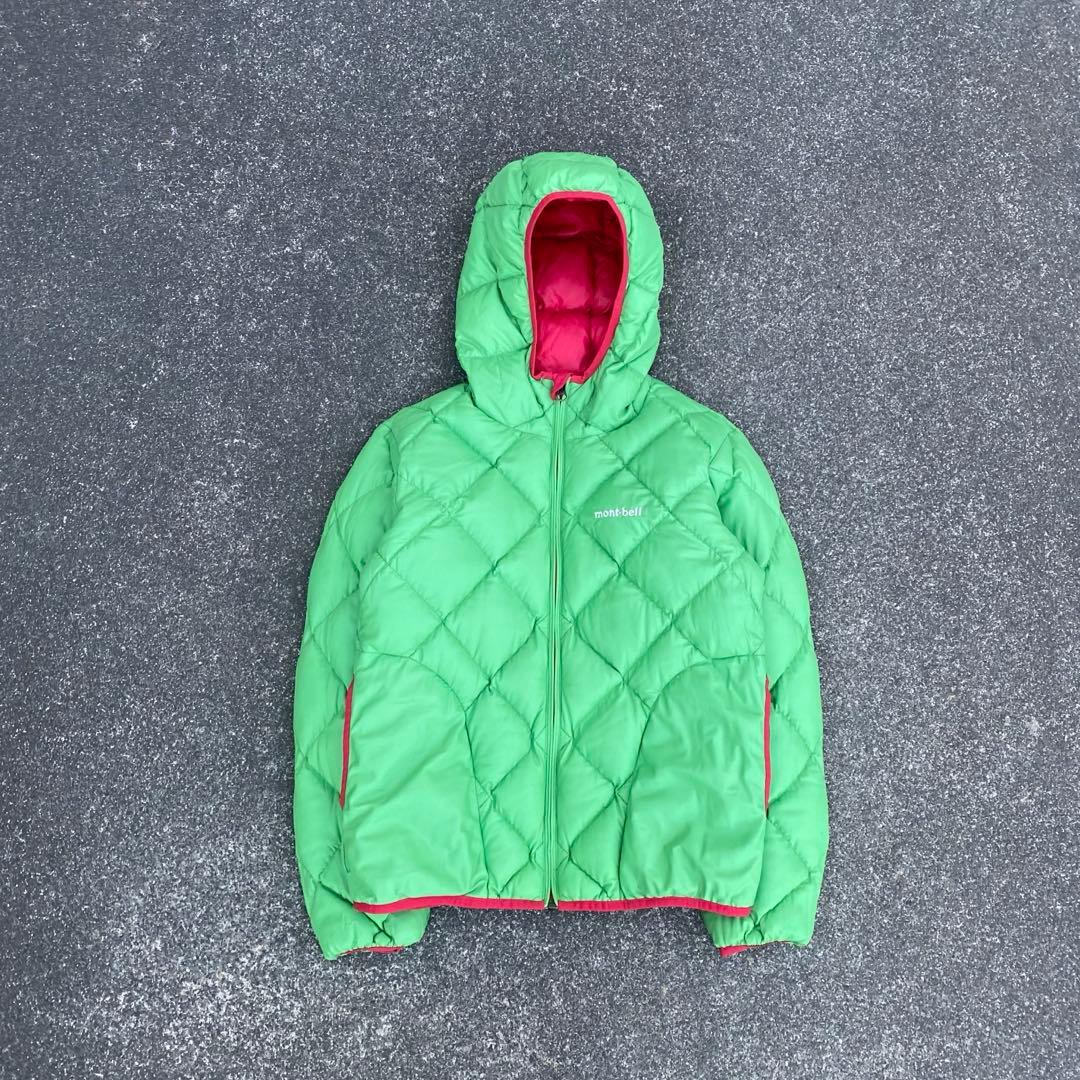 00s montbell 短丈 リバーシブル キルティング ダウンジャケット
