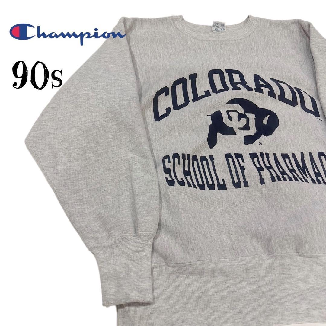 希少★Champion メキシコ製 刺繍タグ 90s カレッジ スウェット