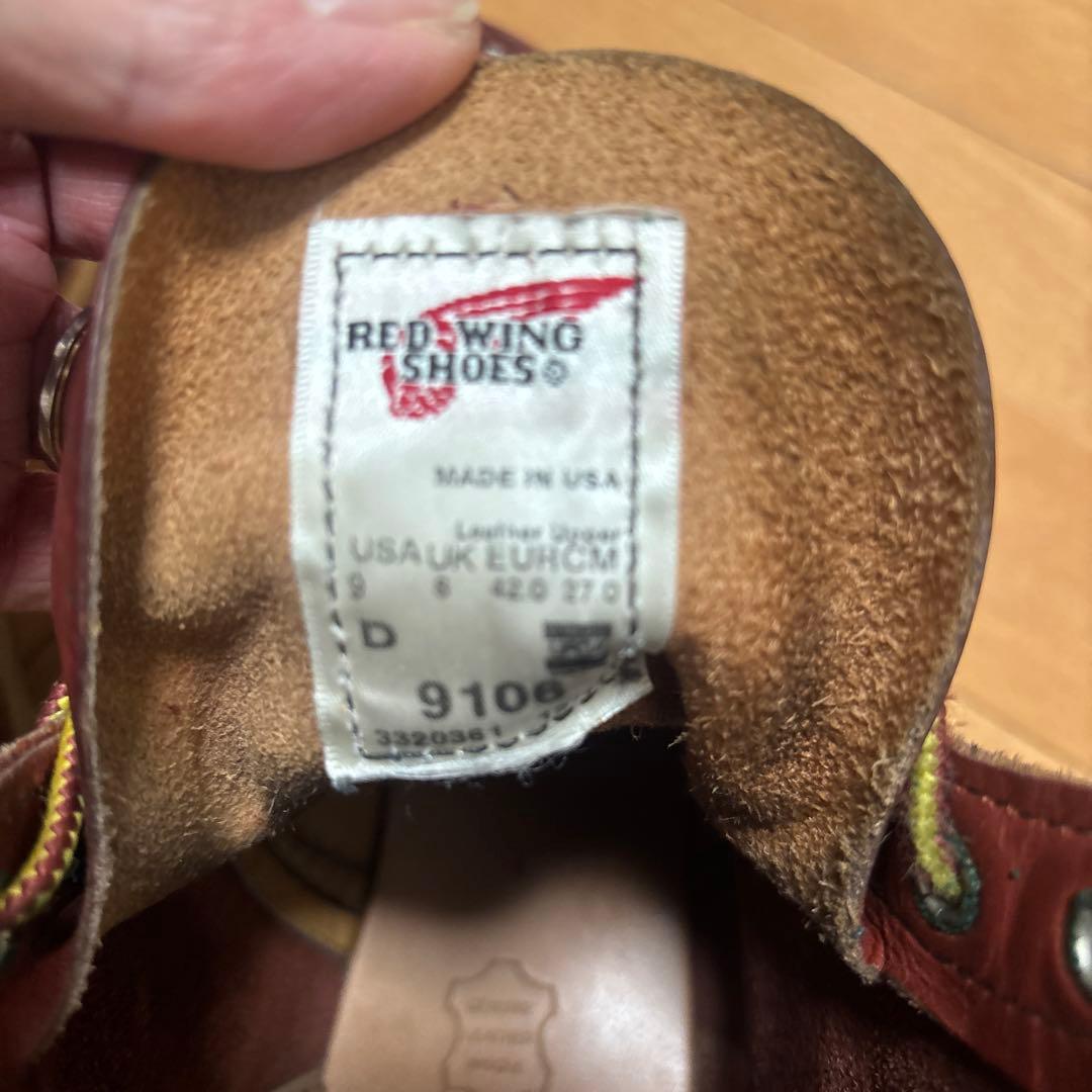 A*I様 レッドウイング　9106 サイズ9
