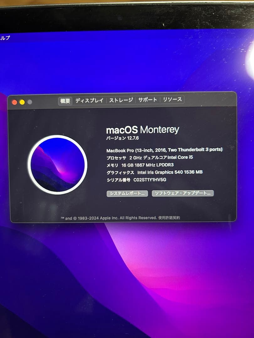 せなさん専用 MacBook Pro (13-inch, 2016)