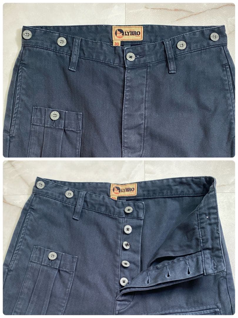 A18025 ナイジェルケーボン ネイバルダンガリーパンツ ネイビー W30