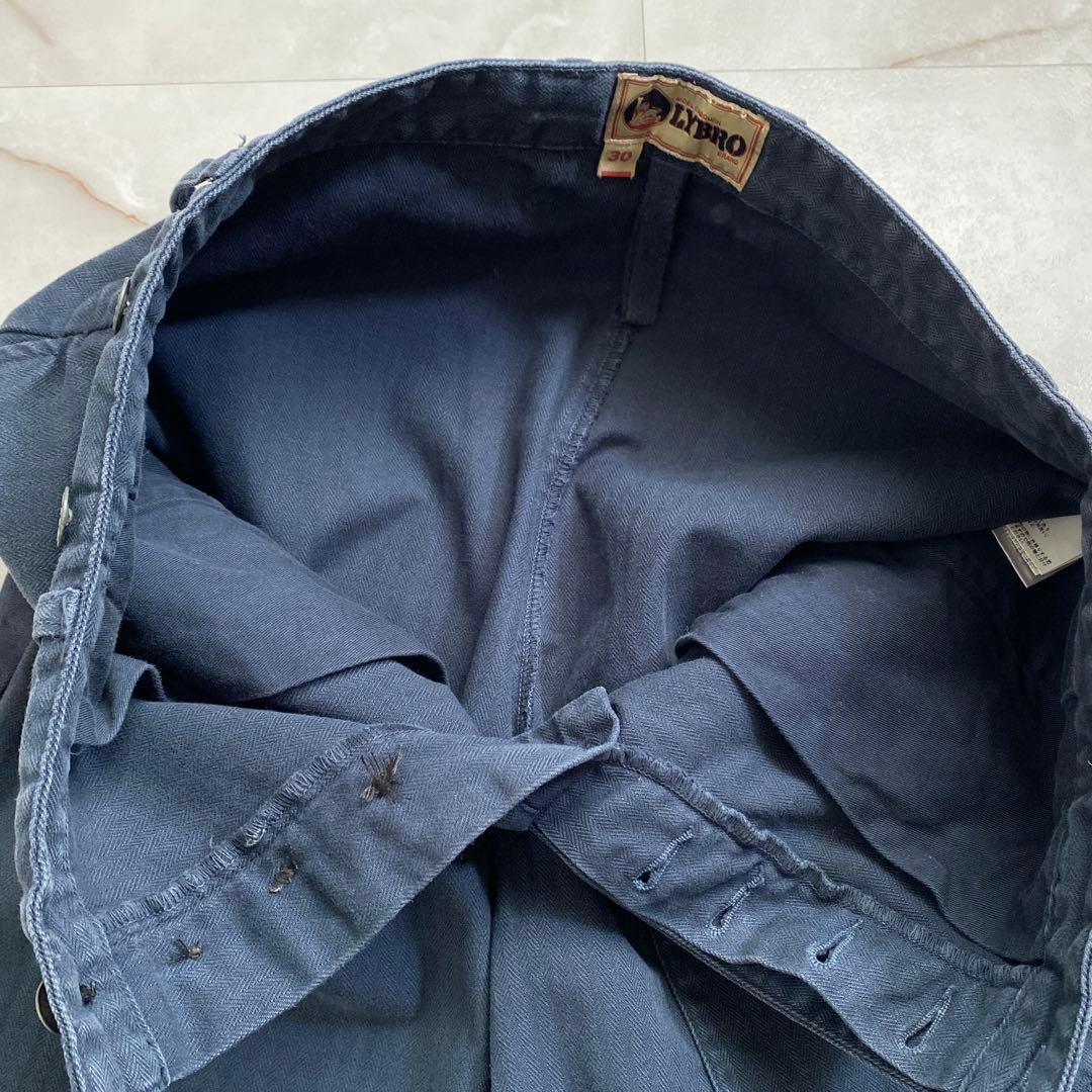 A18025 ナイジェルケーボン ネイバルダンガリーパンツ ネイビー W30