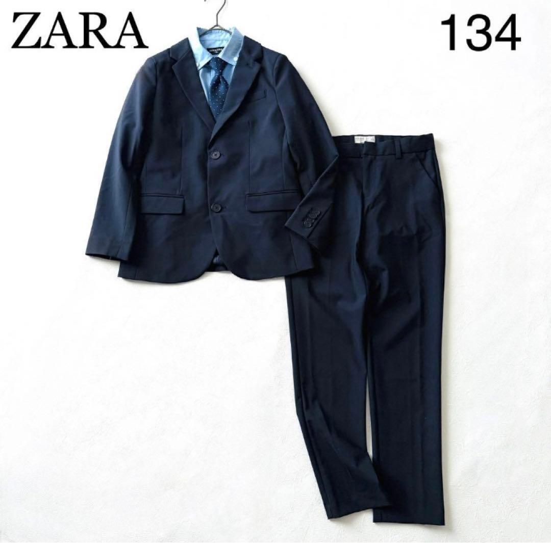 ZARA ネイビー スーツ シャツ ネクタイ ローファー　セット