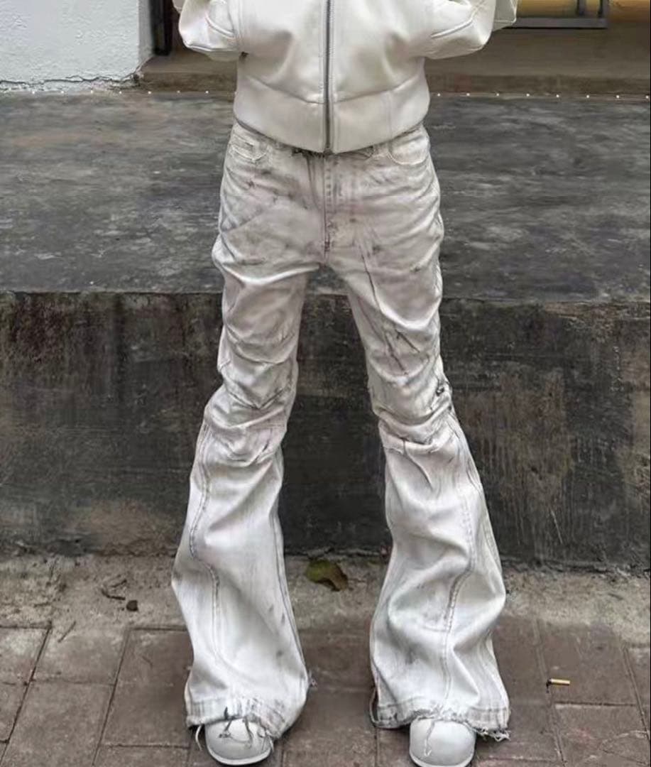 ホワイト フレアデニム y2k opium エディ期