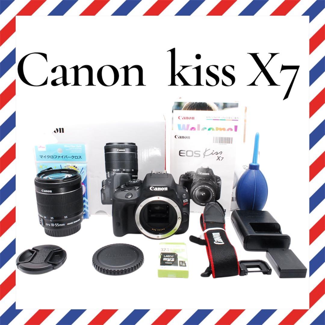 手ぶれ補正レンズ❤️Canon kiss X7❤️スマホ転送OK一眼レフカメラ