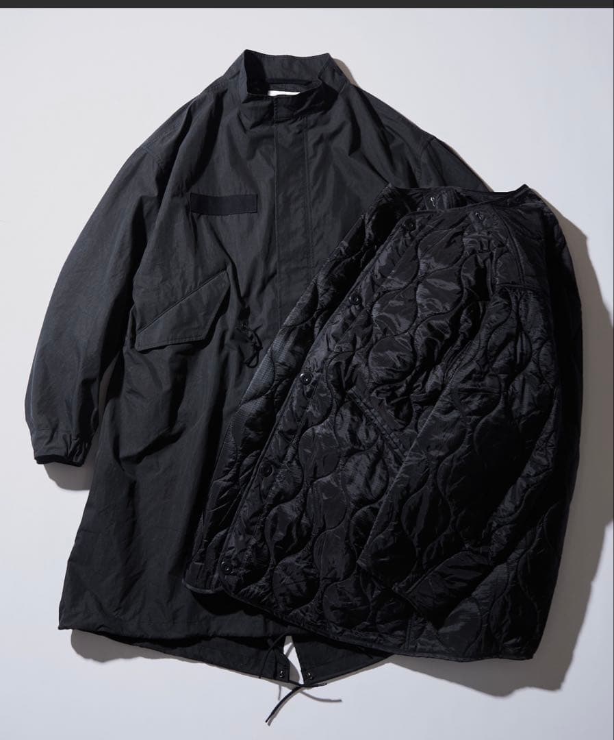 ビッグシルエット M-65 ライナー付　モッズコート　ブラック