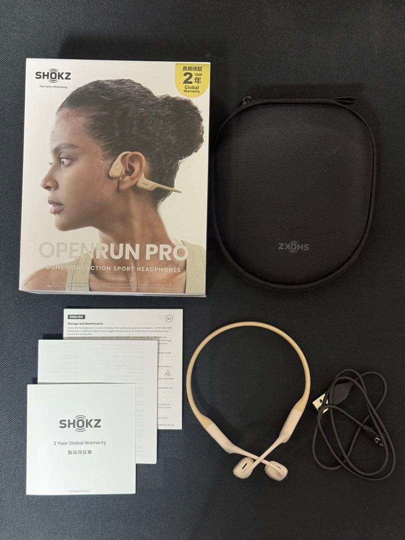 美品 Shokz OpenRun Pro SKZ-EP-000008 ベージュ