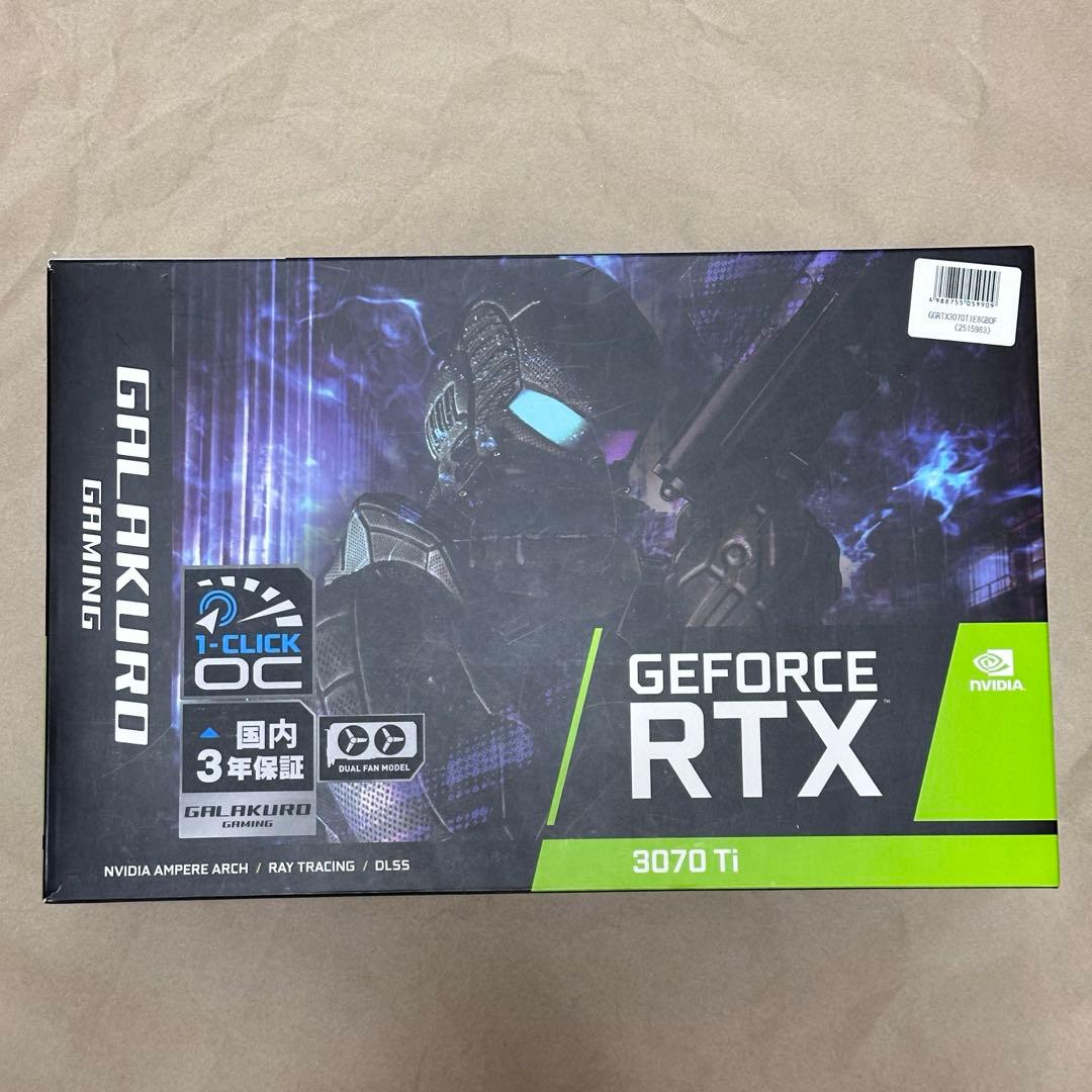 玄人志向　GG-RTX3070Ti-E8GB/DF 保証修理交換品　交換後未使用