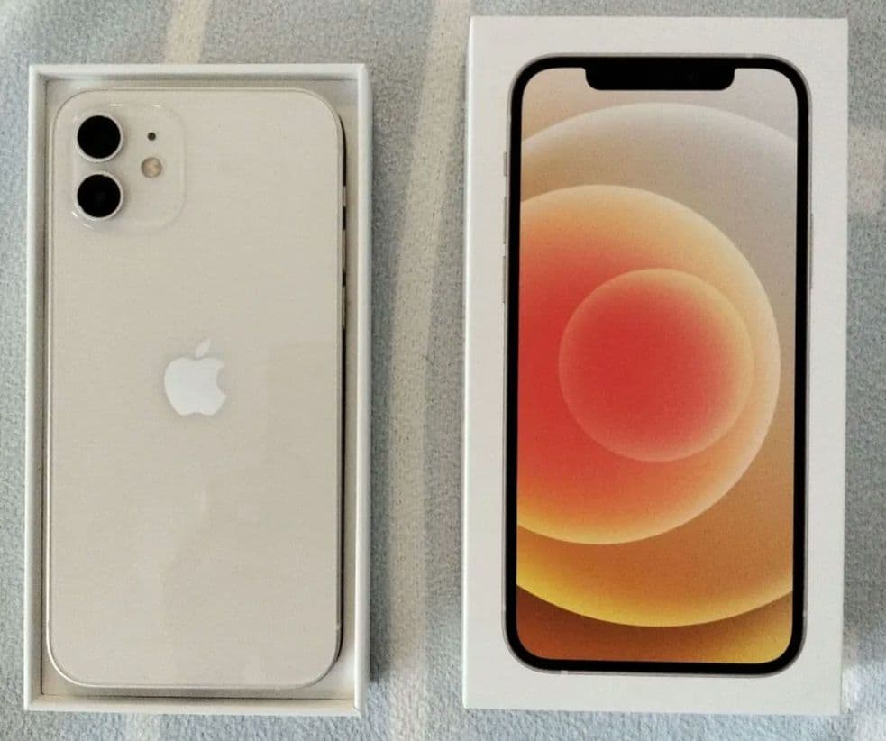 iPhone12 ホワイト SIMフリー　修復歴なし　箱　ケーブル付き