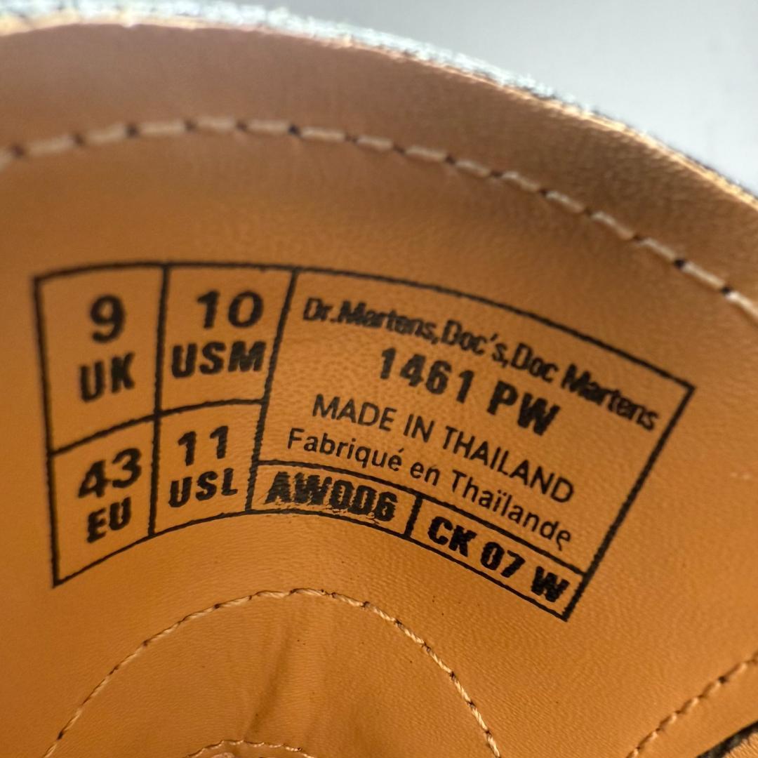 【極美品】Dr.Martens 1461PW 3ホールシューズ UK9（28㎝）
