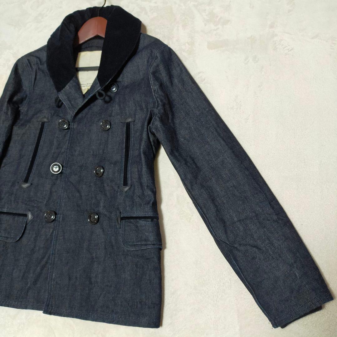 美品　RALPH LAUREN　ショールカラーデニムピーコート