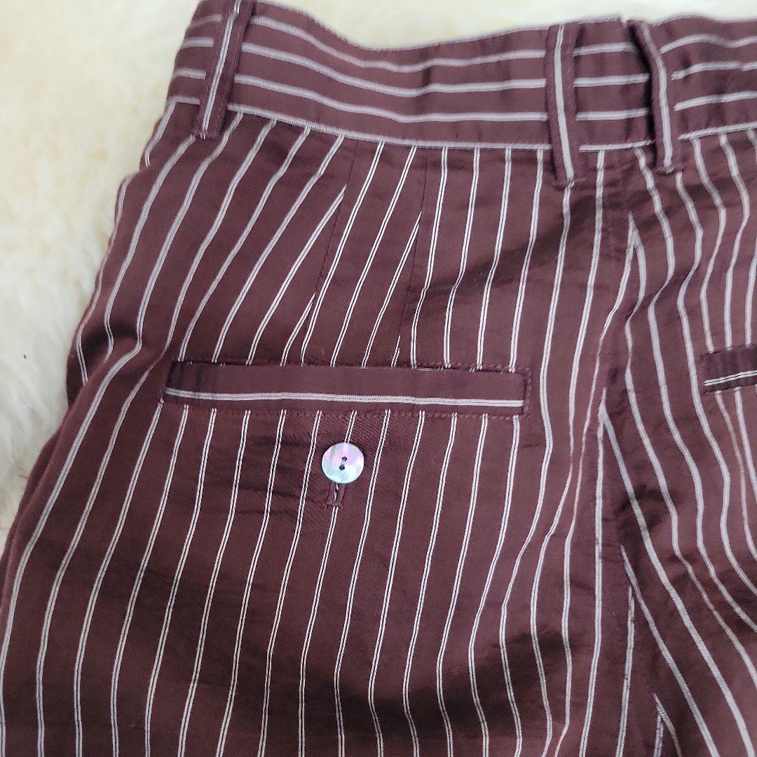 メゾンスペシャル　ストライプ ワイドパンツ