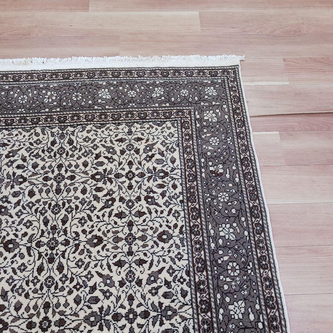 Y3881-1 トルコ カイセリ絨毯 ウール×コットン 手織り 大判