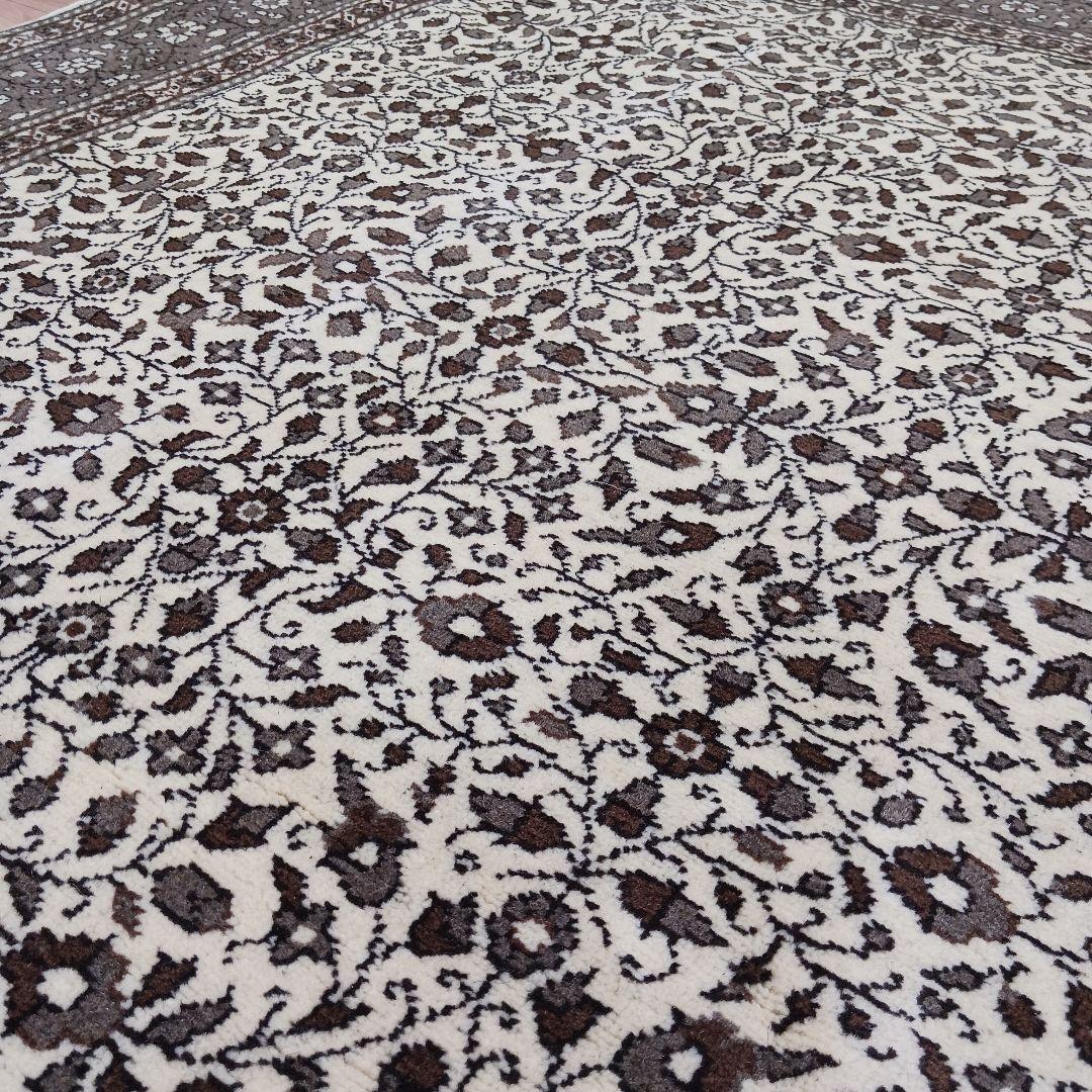 Y3881-1 トルコ カイセリ絨毯 ウール×コットン 手織り 大判