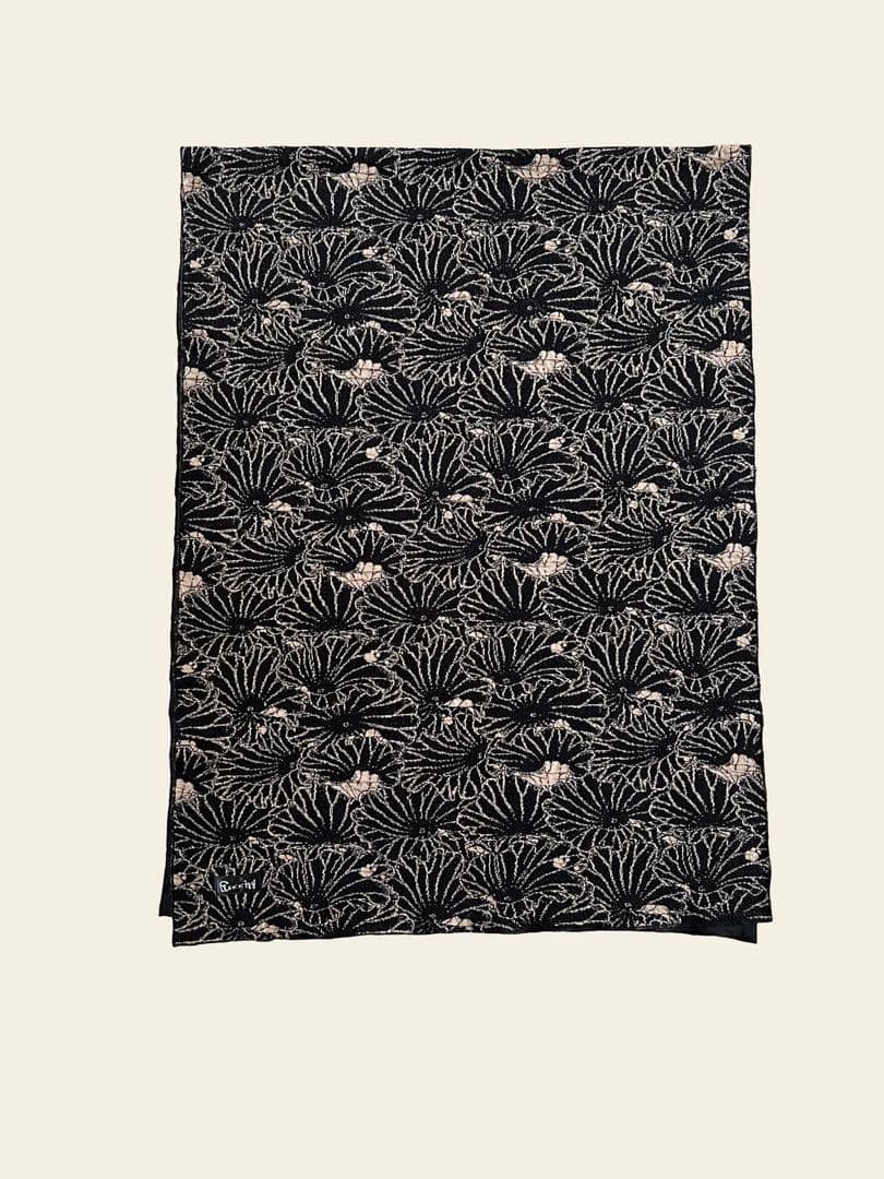 GAKKIN JACQUARD LOTUS LEAVES STOLE 新品