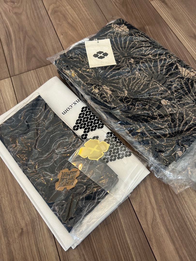 GAKKIN JACQUARD LOTUS LEAVES STOLE 新品