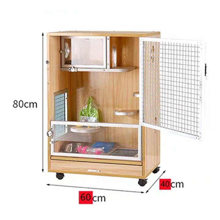 木製ケージ アクリルドア　80cm 小動物用 チンチラ ハリネズミ  モルモット