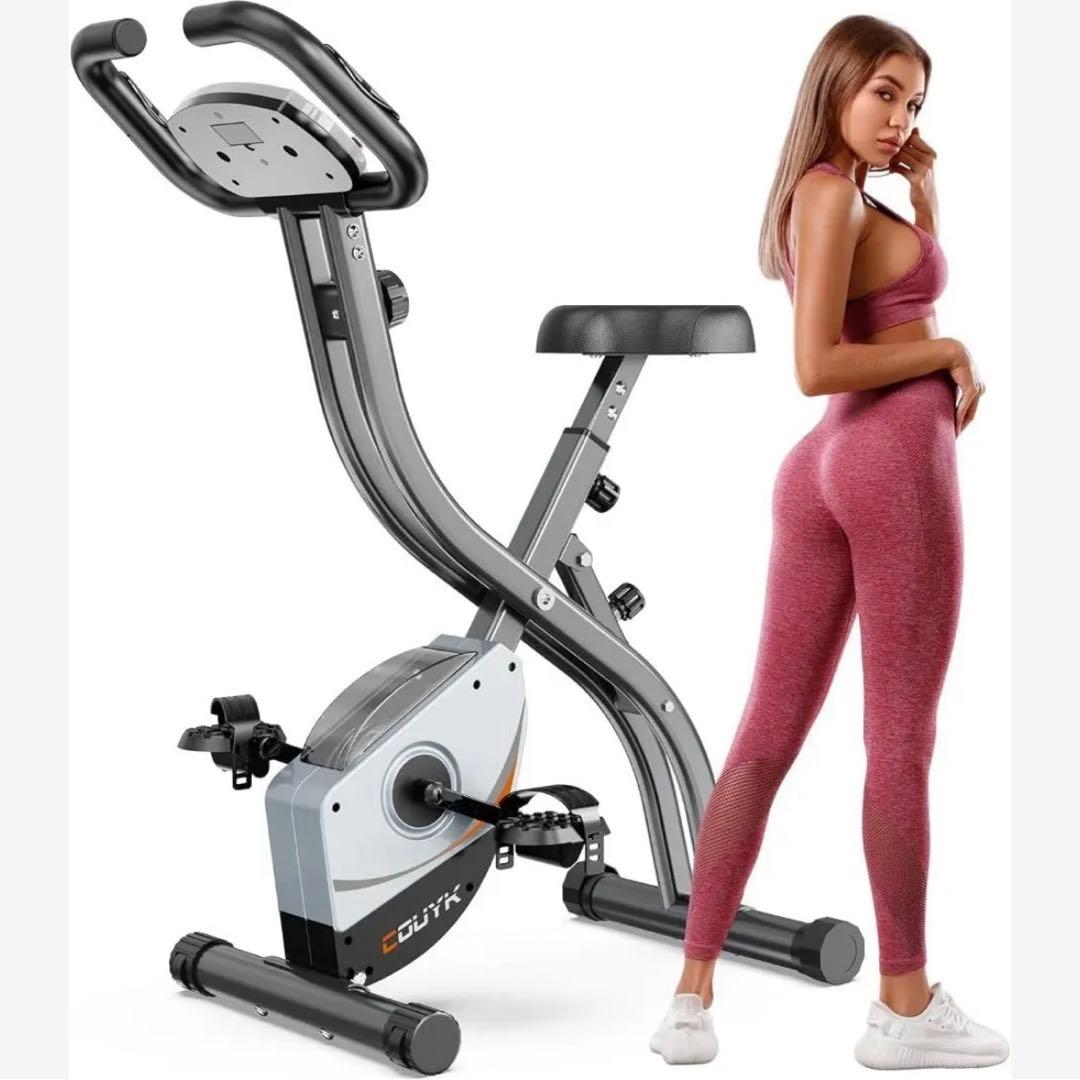 COUYK BIKEフィットネスバイク 折りたたみ式 静音 エアロバイク 心拍数
