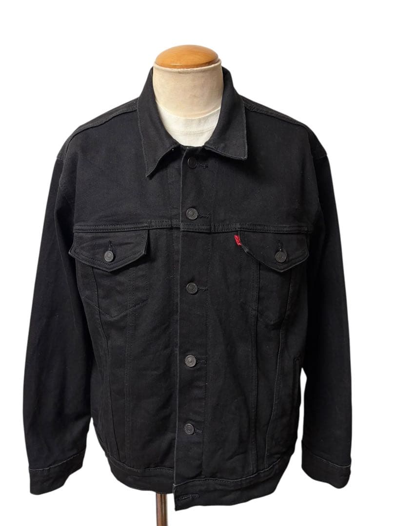 美品 Levi's PREMIUM ブラック デニム ジャケット L xpv