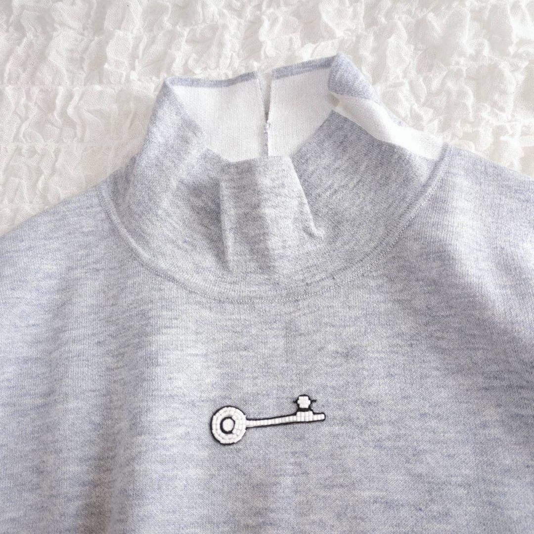 ピッコーネローマ ニット チュニック カットソー ハイネック グレー L 長袖