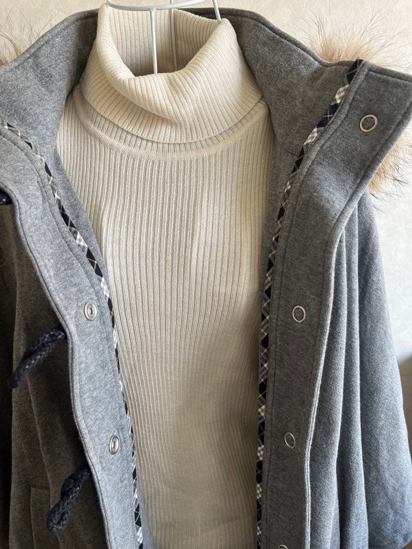 BURBERRY BLUE LABEL グレー ポンチョ 38
