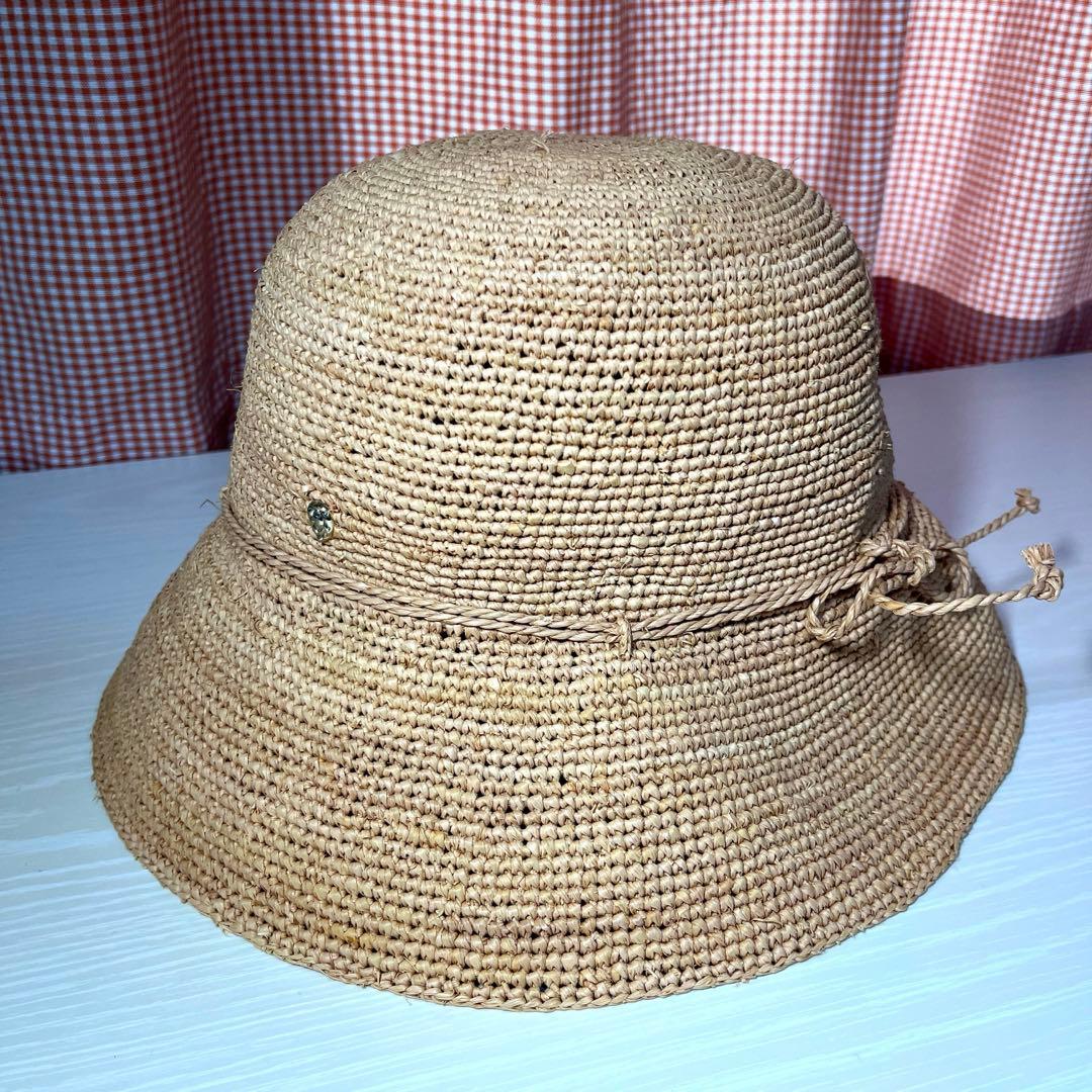 ヘレンカミンスキー HELEN KAMINSKIピンクベージュケース付麦わら帽子