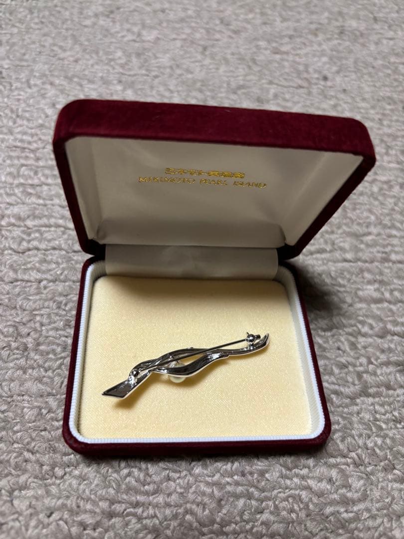 ゆ*ー様 ミキモト真珠島　本真珠silverブローチ　箱付き MIKIMOTO