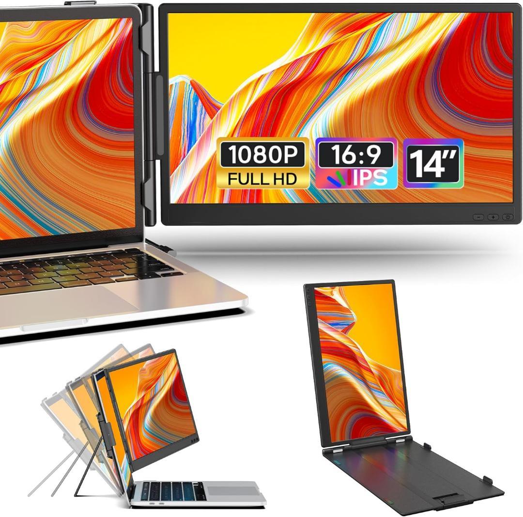 デュアルモニター 14インチ FHD ノートPC13-17インチ対応ディスプレイ