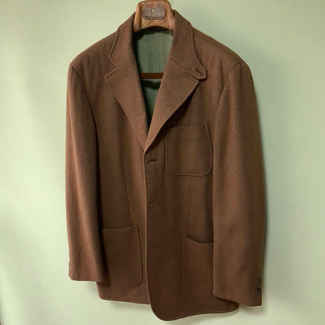 キャメル100%PaulStuartポールスチュアート ハンティングジャケットM