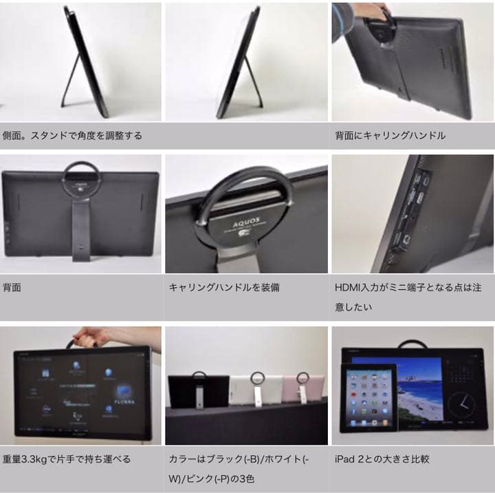 「フリースタイルAQUOS」 壁掛けも可能。シャープ「LC-20FE1」
