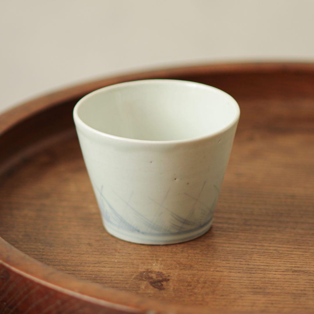 伊万里　古伊万里　草文　蕎麦猪口　江戸　中期　べた底