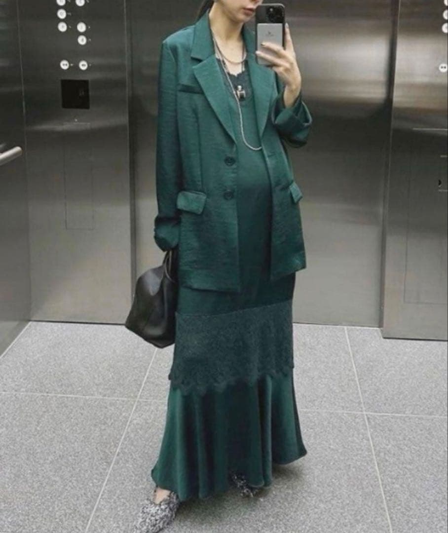 【未使用】Ameri JACKET SET FLUFFY LACE DRESS