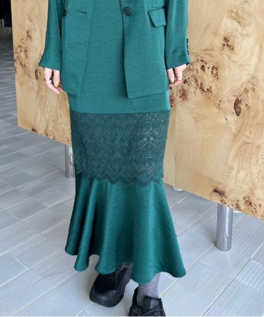 【未使用】Ameri JACKET SET FLUFFY LACE DRESS