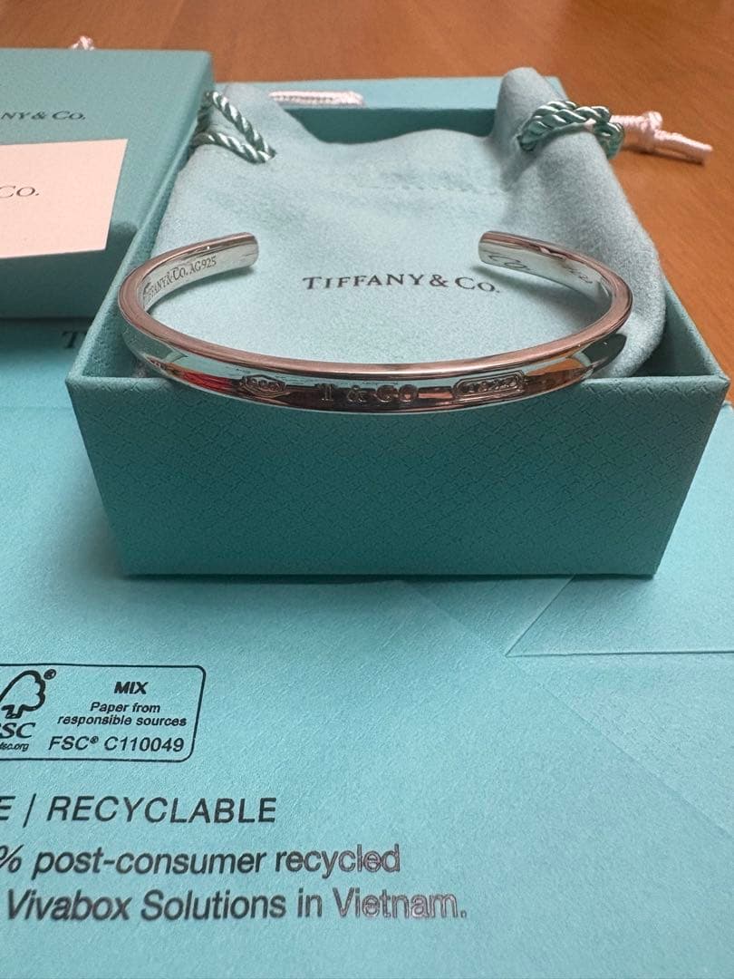 Tiffany & Co. シルバーバングル　1837 サイズL