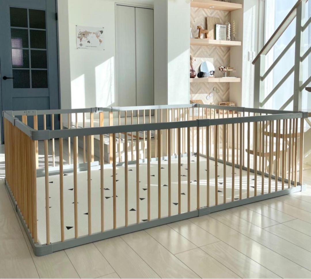 【廃盤】 リトルボットベビー　ベビーサークル グレー