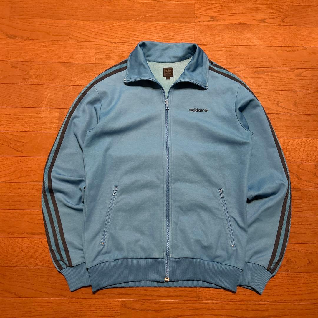 80s 90s old adidas トラックジャケット Lサイズ 水色