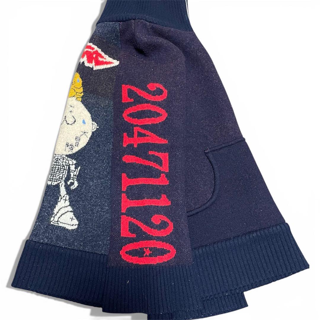 20471120/ハーフジップニット/M/日本製/ヒョーマ/90s 裏原/袖ロゴ