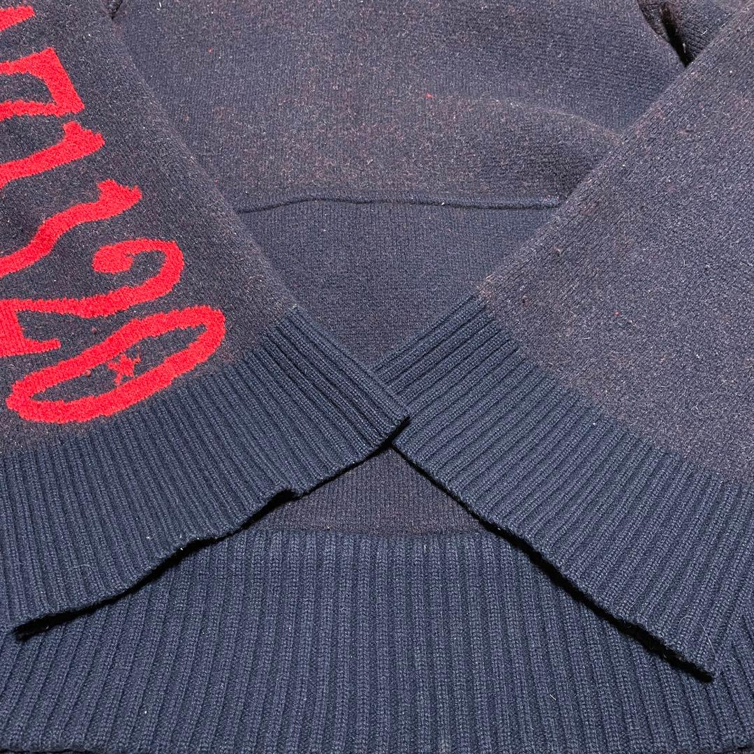 20471120/ハーフジップニット/M/日本製/ヒョーマ/90s 裏原/袖ロゴ