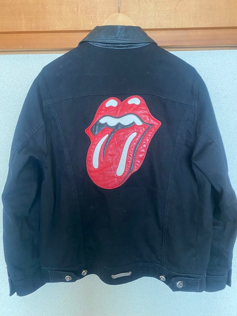 クロムハーツブラックデニムジャケット ローリング・ストーンズ