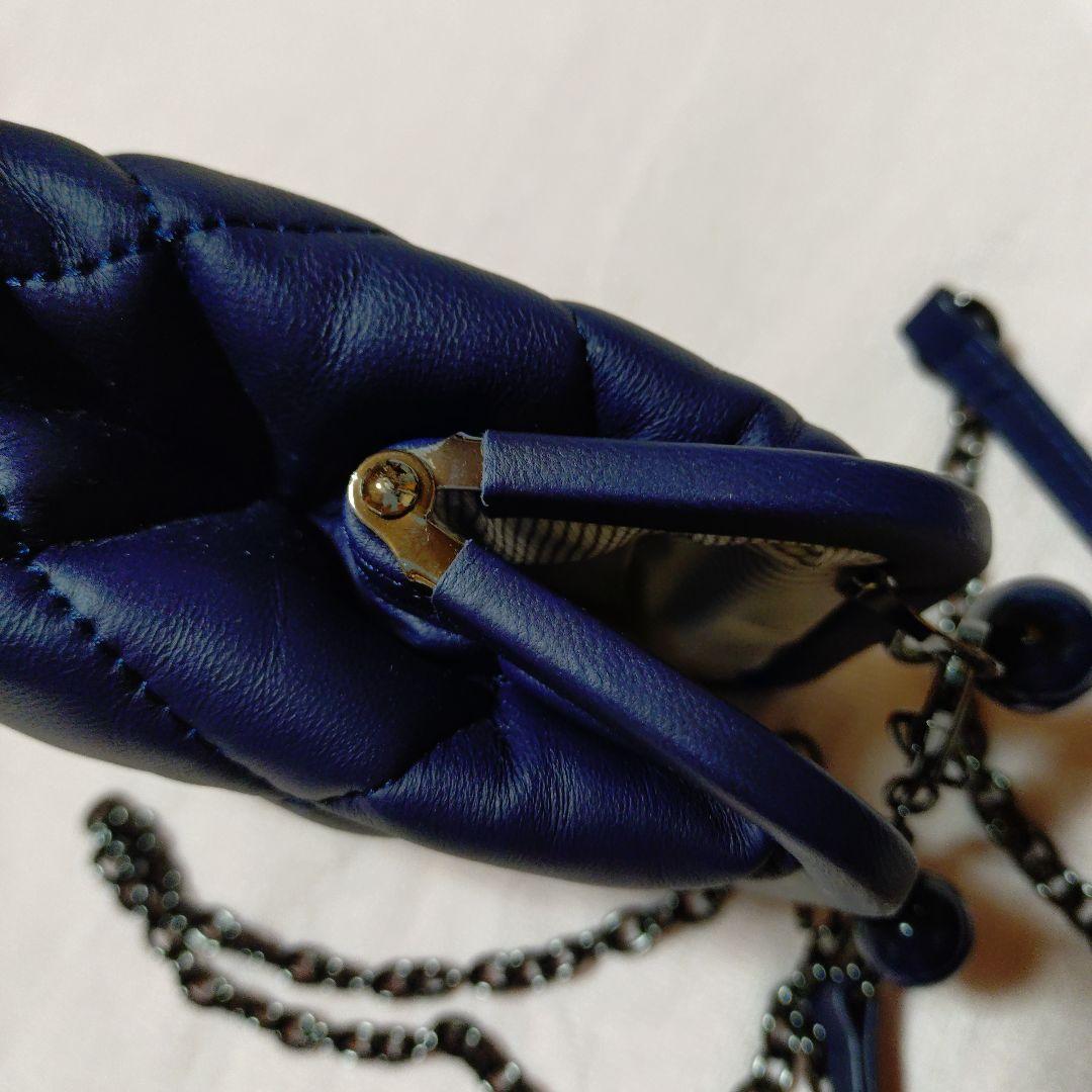 マックスマ−ラPasticcino ネイビー キルティング バッグ