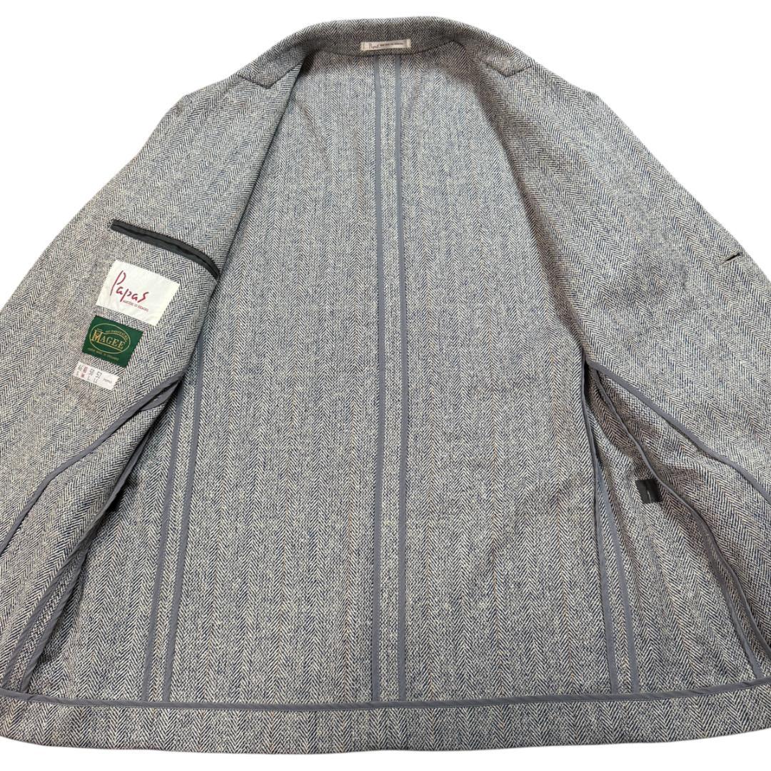 3809 美品 XL相当 パパス × メイジー テーラードジャケット シルク