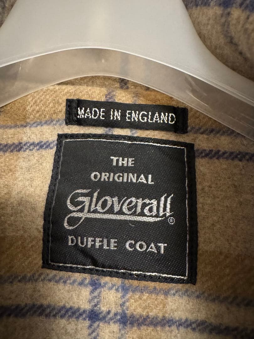 【希少なカシミア混】グローバルオール ダッフルコート 英国製 明るめのベージュ