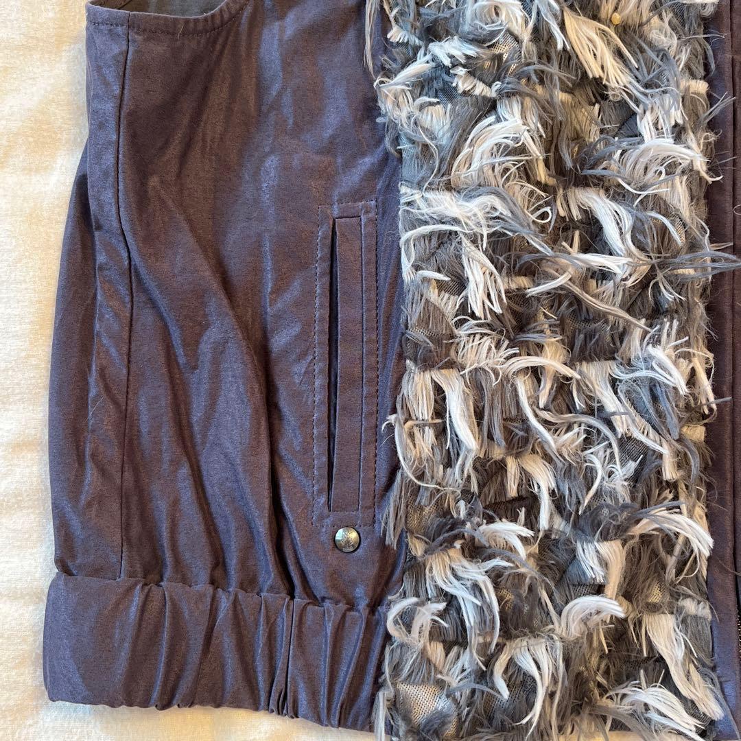 【モラビト】ダブルジッパーウェスト丈のおしゃれなデザインベスト