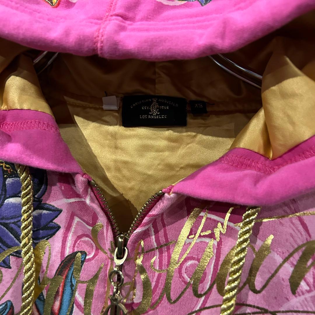 クリスチャンオードジェー　パーカー　キラキラ　ジップアップパーカー　ギャル